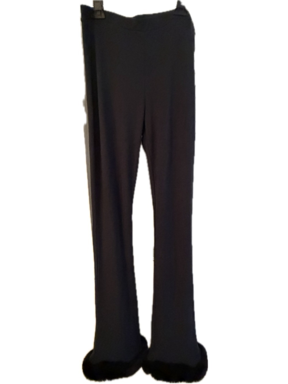 Women's SKIMS Cloud Fur Trim Pants Black Size L